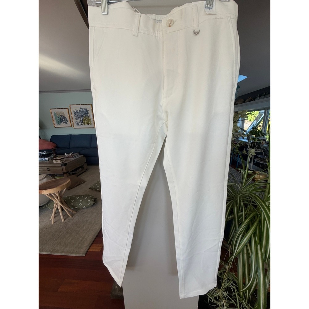 Denim & Flower NWT Ricky Singh City Pant White BiStretch Performance Pants Sz 30 - Picture 2 of 9